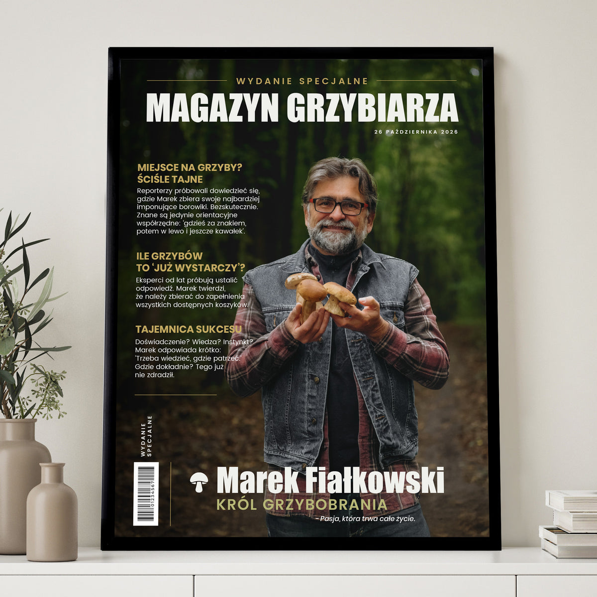 Plakat ze zdjęciem dla grzybiarz - magazyn