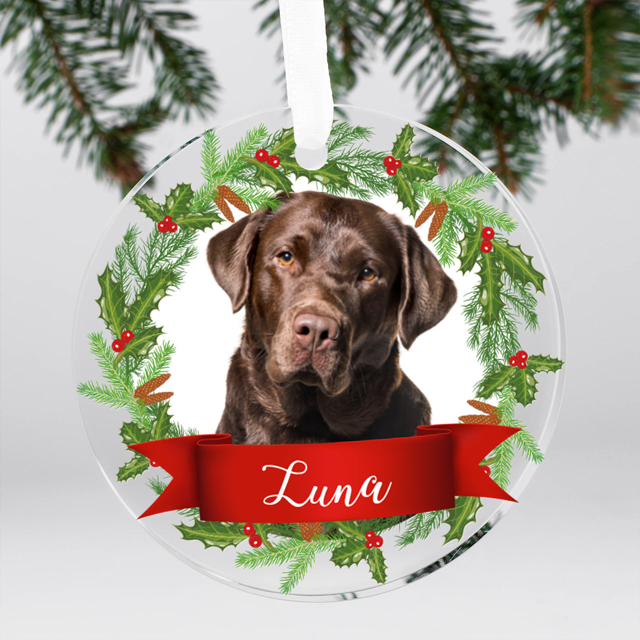 Personalizowana zawieszka ze zdjęciem psa - PREZENT ŚWIĄTECZNY DLA KOLEŻANKI