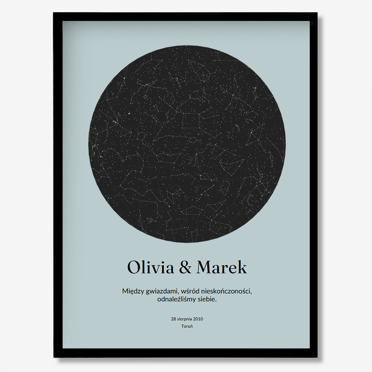 Plakat - Gwiazdy - prezent na rocznicę związku plakat dla pary prezent rocznicowy