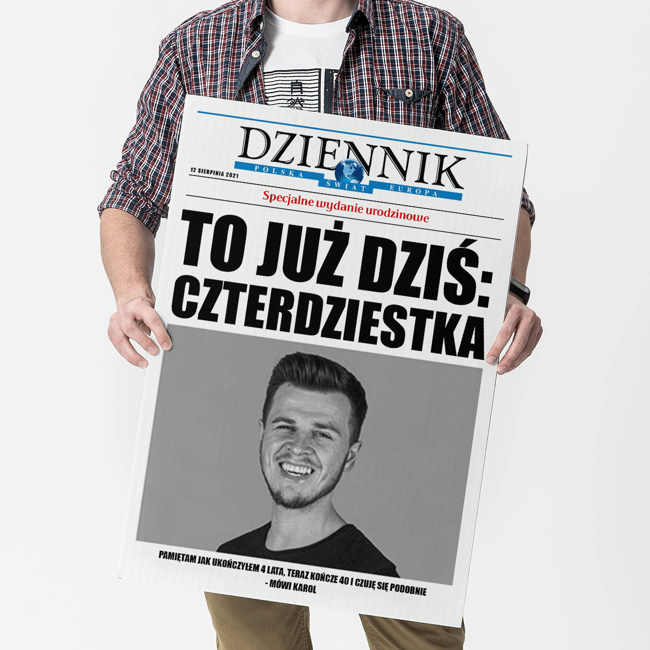 Kartka na 40 dla niego - To Już Dziś - kartka XXL prezent na 40 urodziny dla niego prezent dla czterdziestolatka