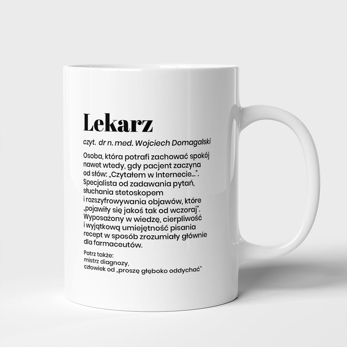 Personalizowany kubek z definicją - prezent dla lekarza