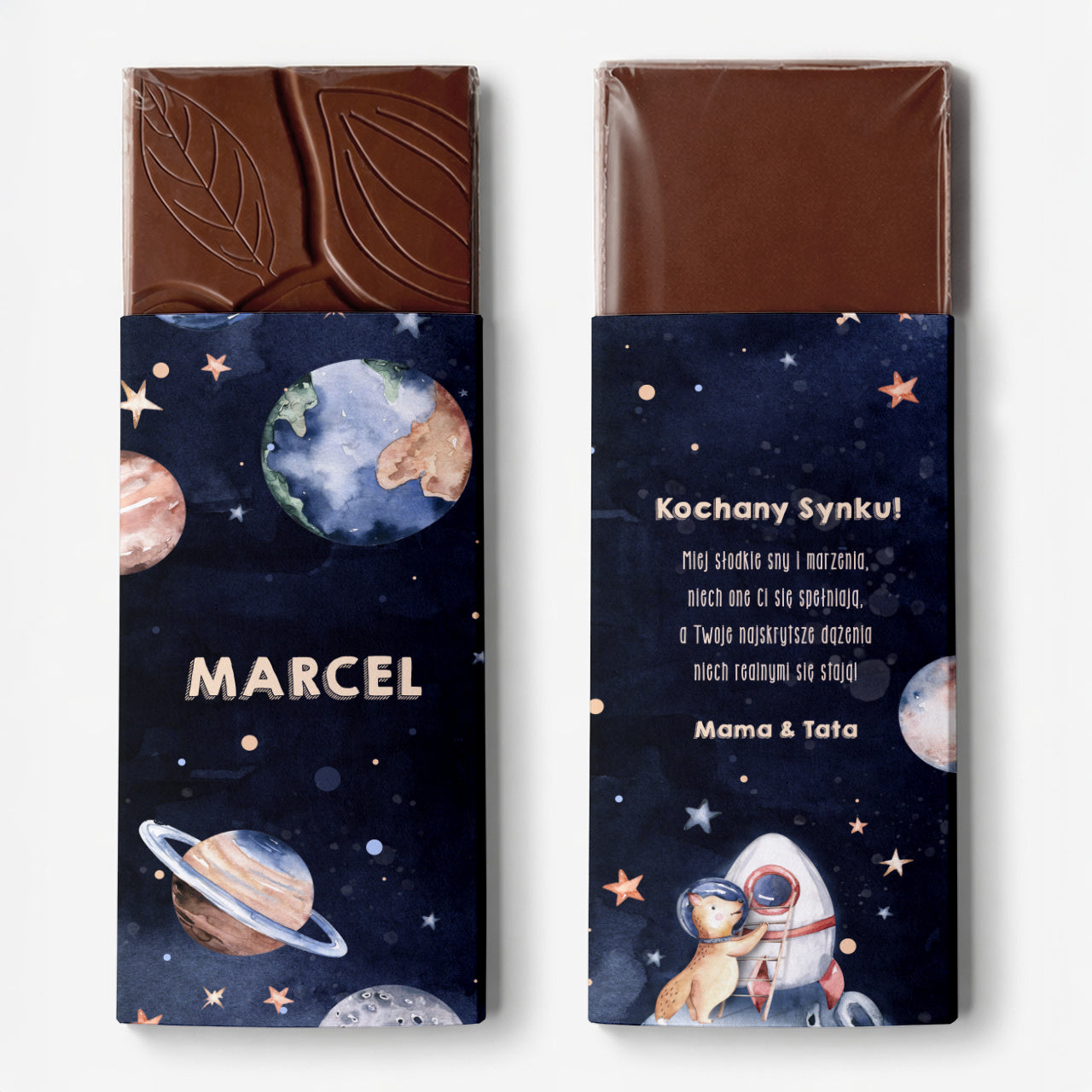 Personalizowana czekolada - planety 
