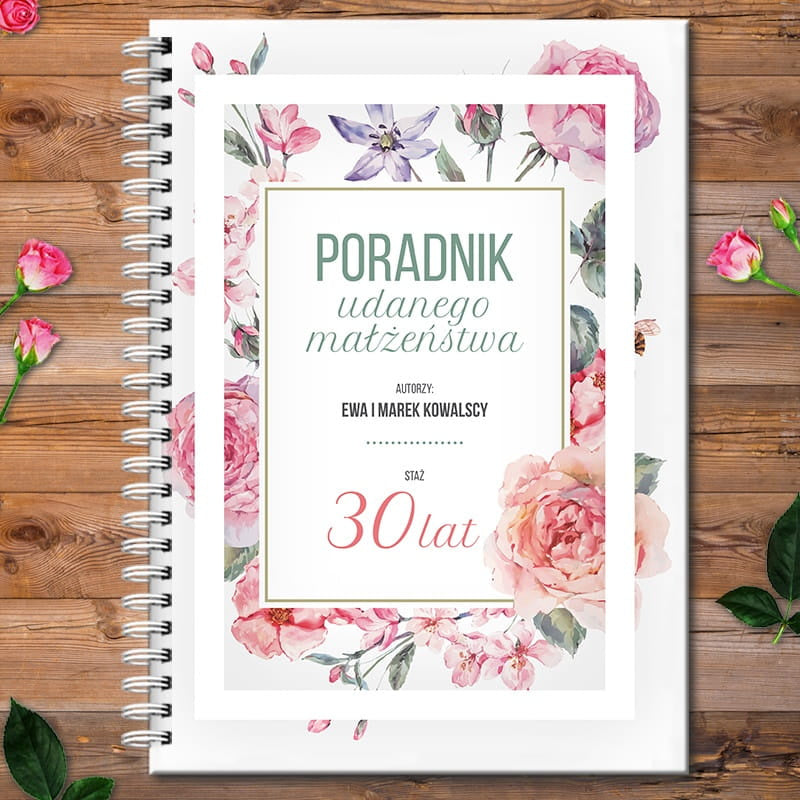 Personalizowany notatnik na 30 rocznicę ślubu prezent na jubileusz małżeństwa prezent dla małżeństwa 