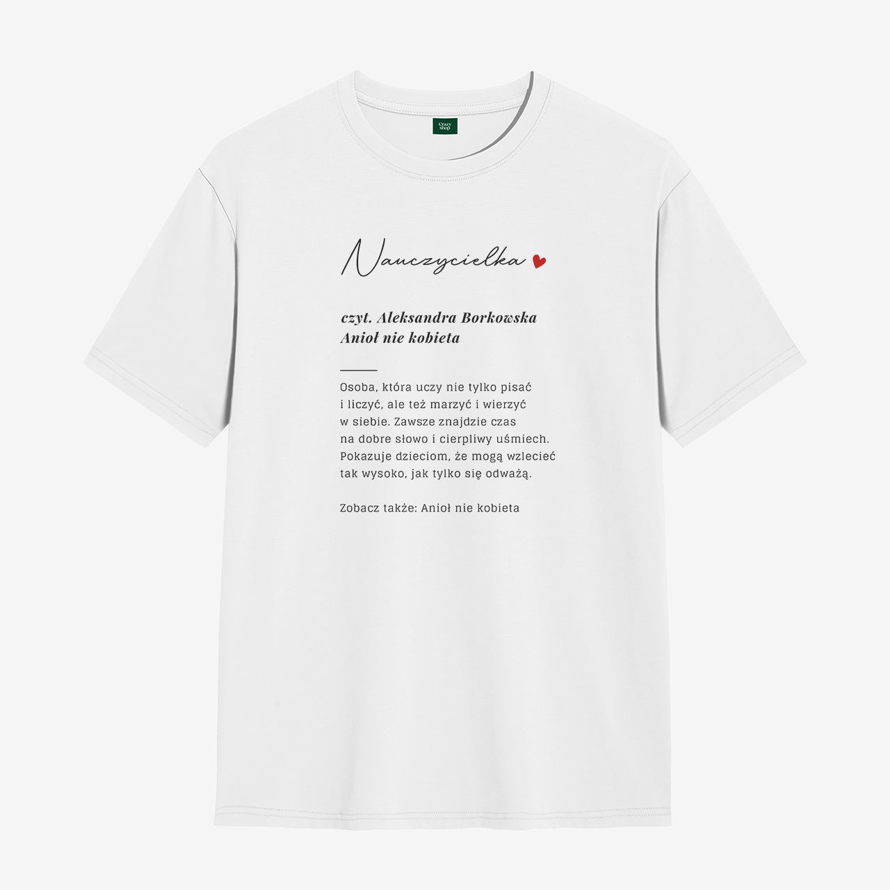 T-shirt dla Nauczycielki Definicja Prezent na Koniec Roku Podziękowanie od Dzieci - S