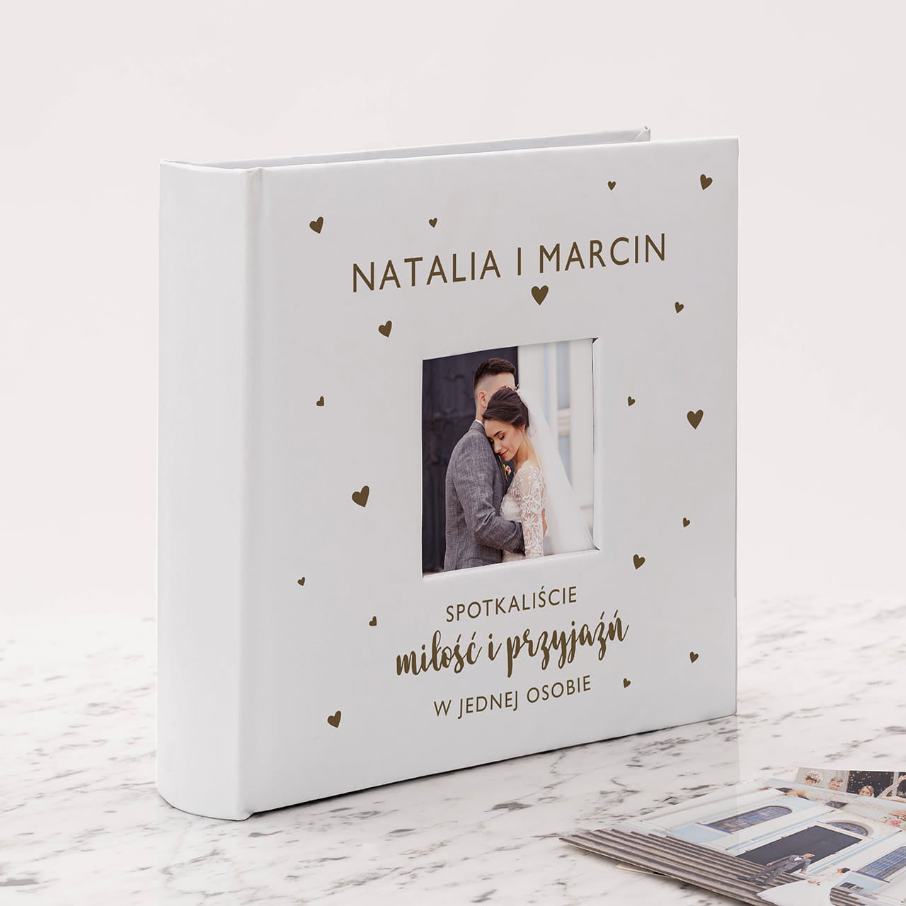 Album na zdjęcia ślubne - prezent dla młodej pary prezent dla nowożeńców personalizowany album album na prezent