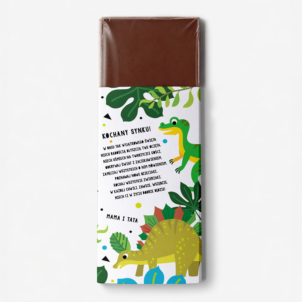 Czekolada dla miłośnika dinozaurów - z dedykacją