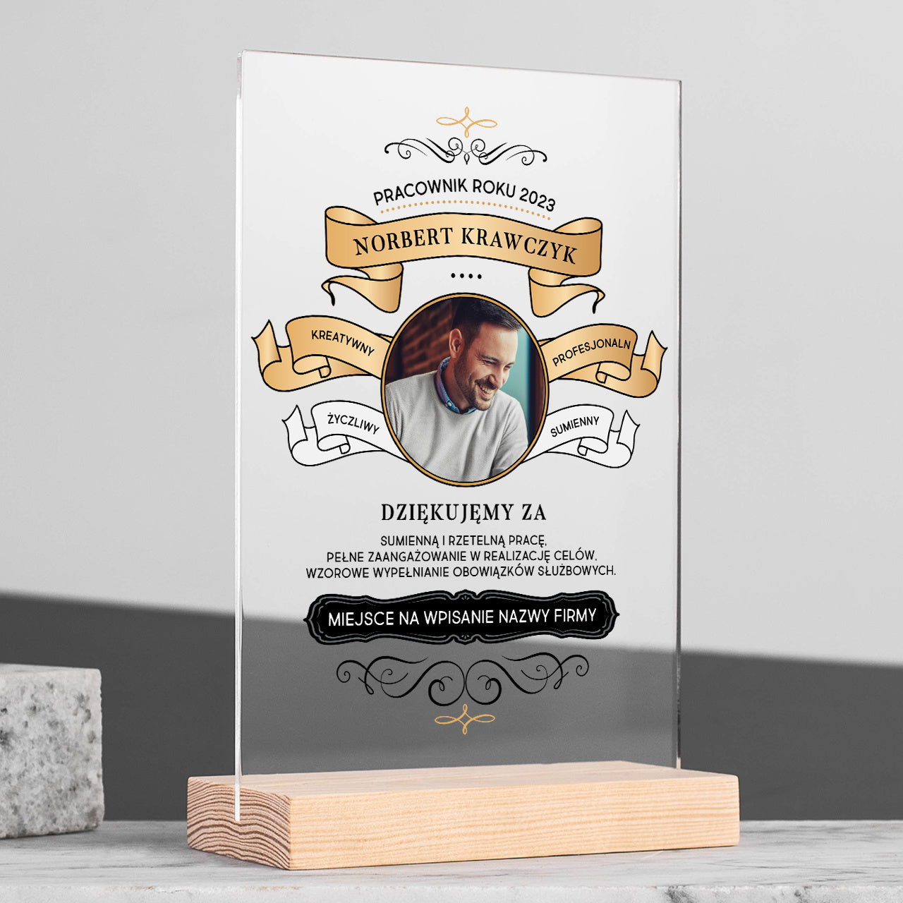 Personalizowana statuetka - pracownik roku