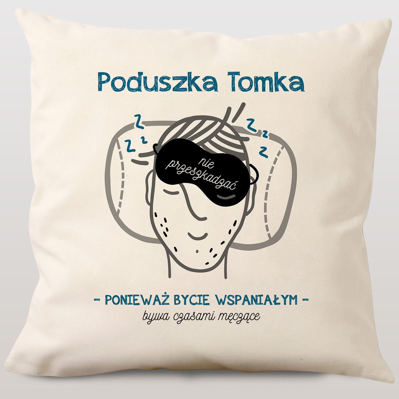 Śmieszna poduszka dla śpiocha - śmieszny prezent dla niego poduszka personalizowana prezent dla śpiocha