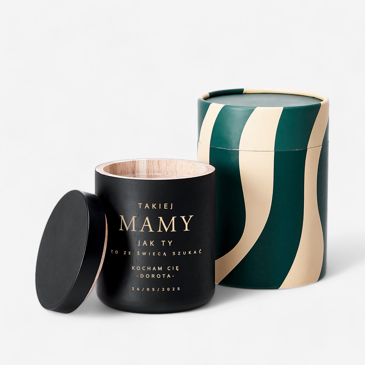 Grawerowana świeca na Dzień Mamy świeczka zapachowa dla mamy prezent dla mamy na Dzień Mamy