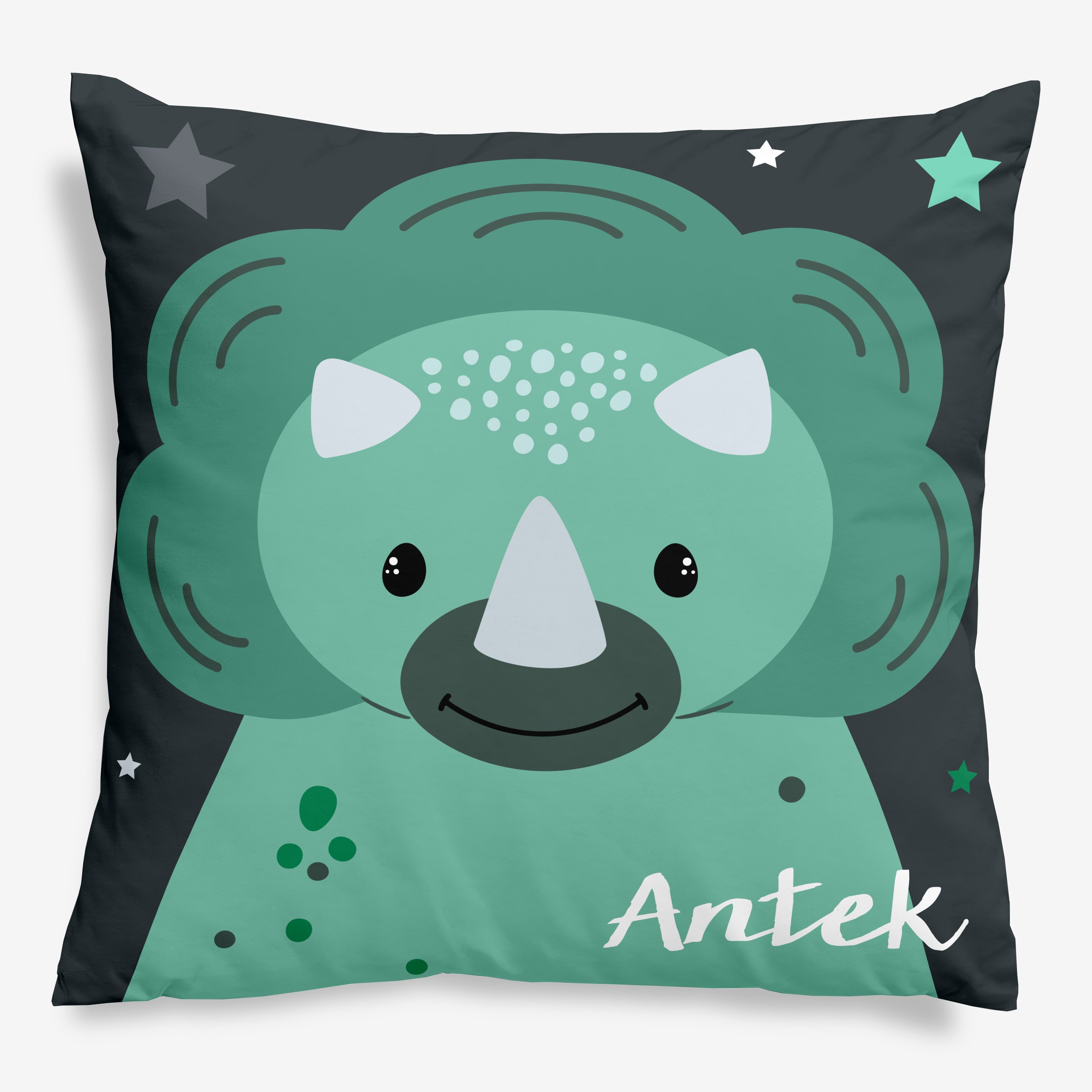 Personalizowana poduszka z imieniem - dinozaur