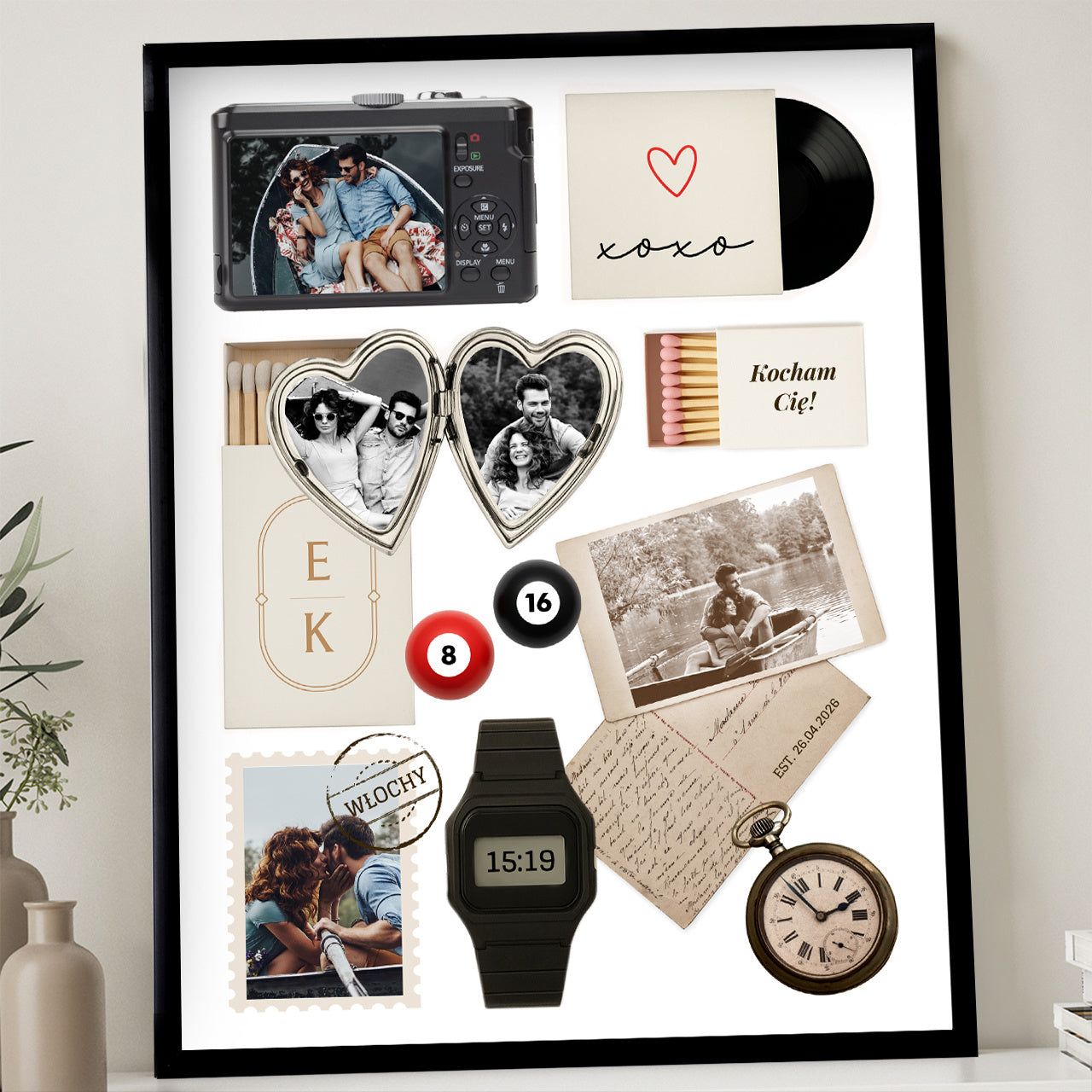 Plakat personalizowany -Kolaż - prezent z okazji rocznicy ślubu plakat ze zdjęciami na rocznicę ślubu