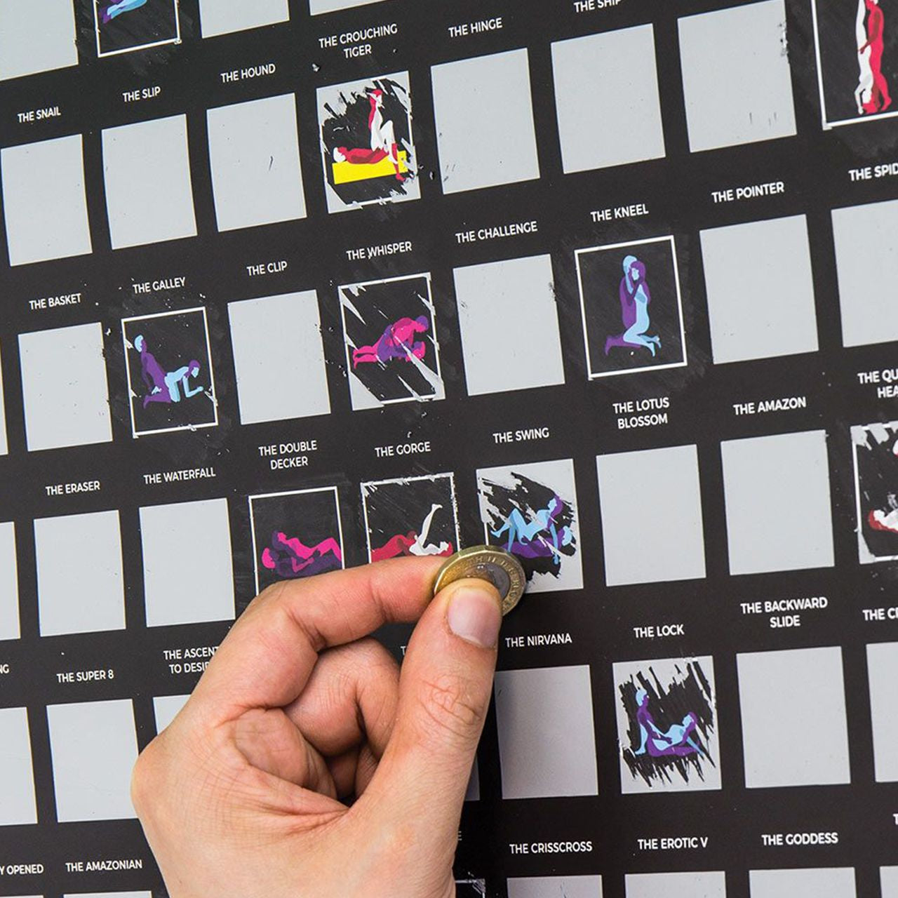 Plakat Kamasutra plakat zdrapka plakat zdrapka dla par prezent dla pary prezent dla dwojga