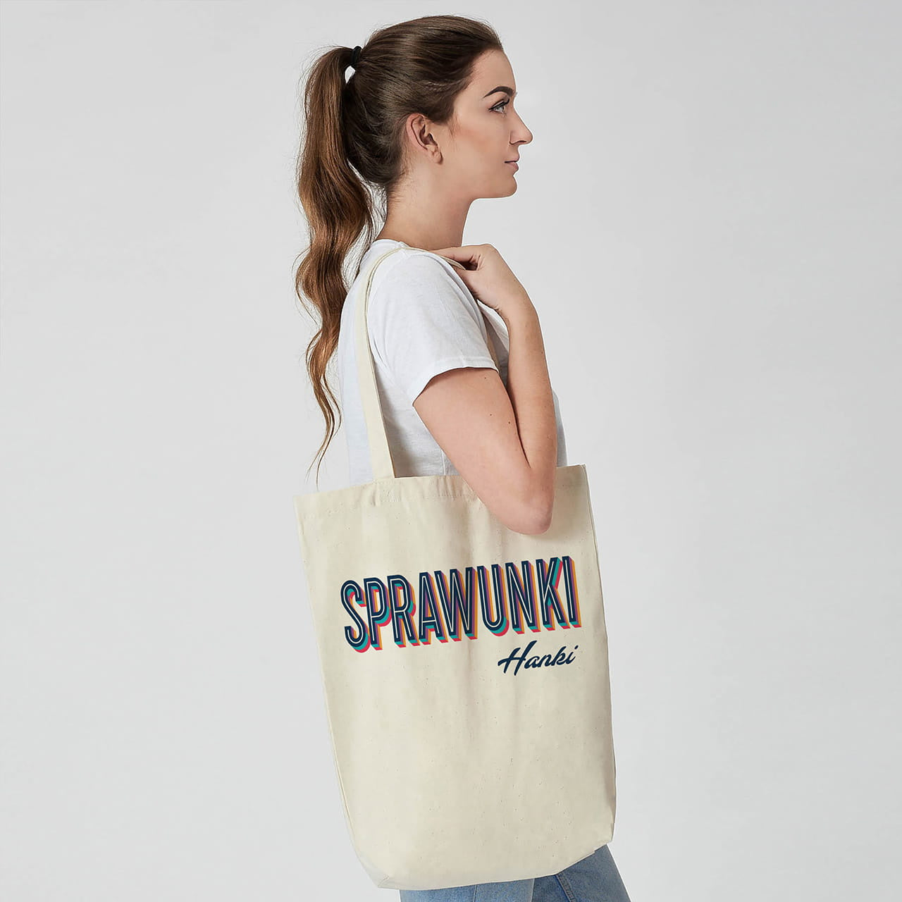 Bawełniana torba dla żony - sprawunki prezent dla żony personalizowana torba torba bawełniana torba z nadrukiem