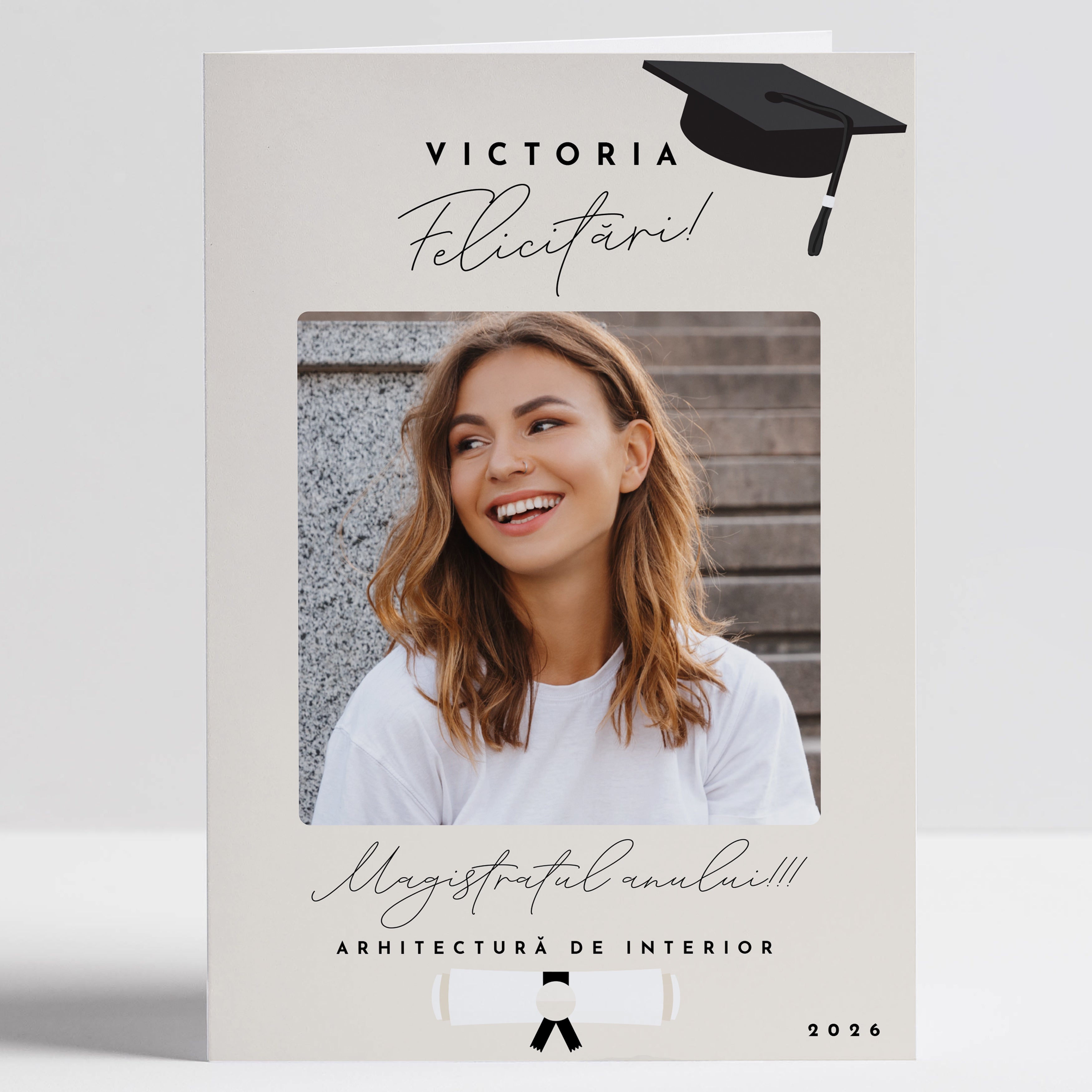 Personalizowana kartka z gratulacjami dla magistra
