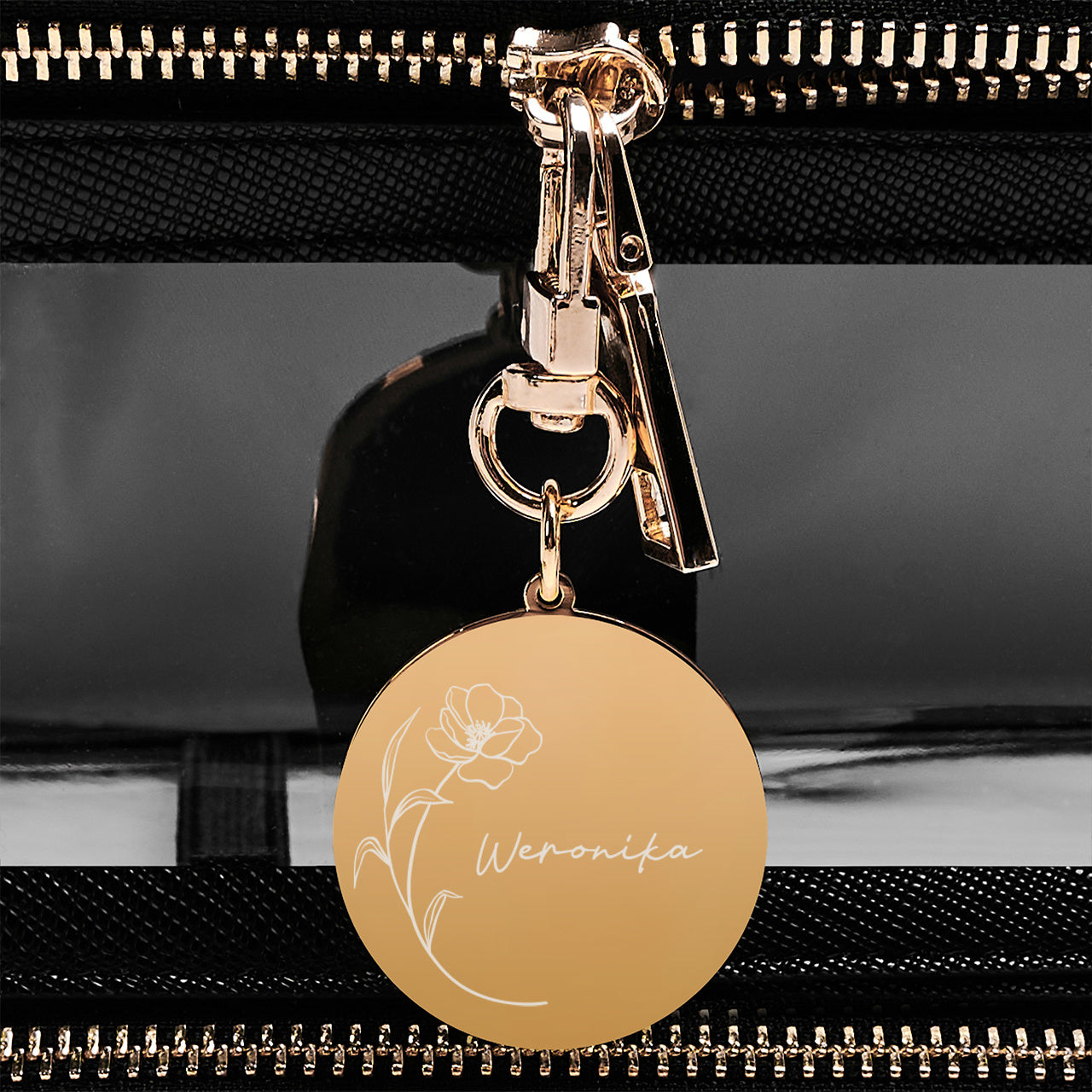 Personalizowana kosmetyczka z charmsem - personalizowany prezent dla kobiety prezent dla kobiety kosmetyczka z imieniem