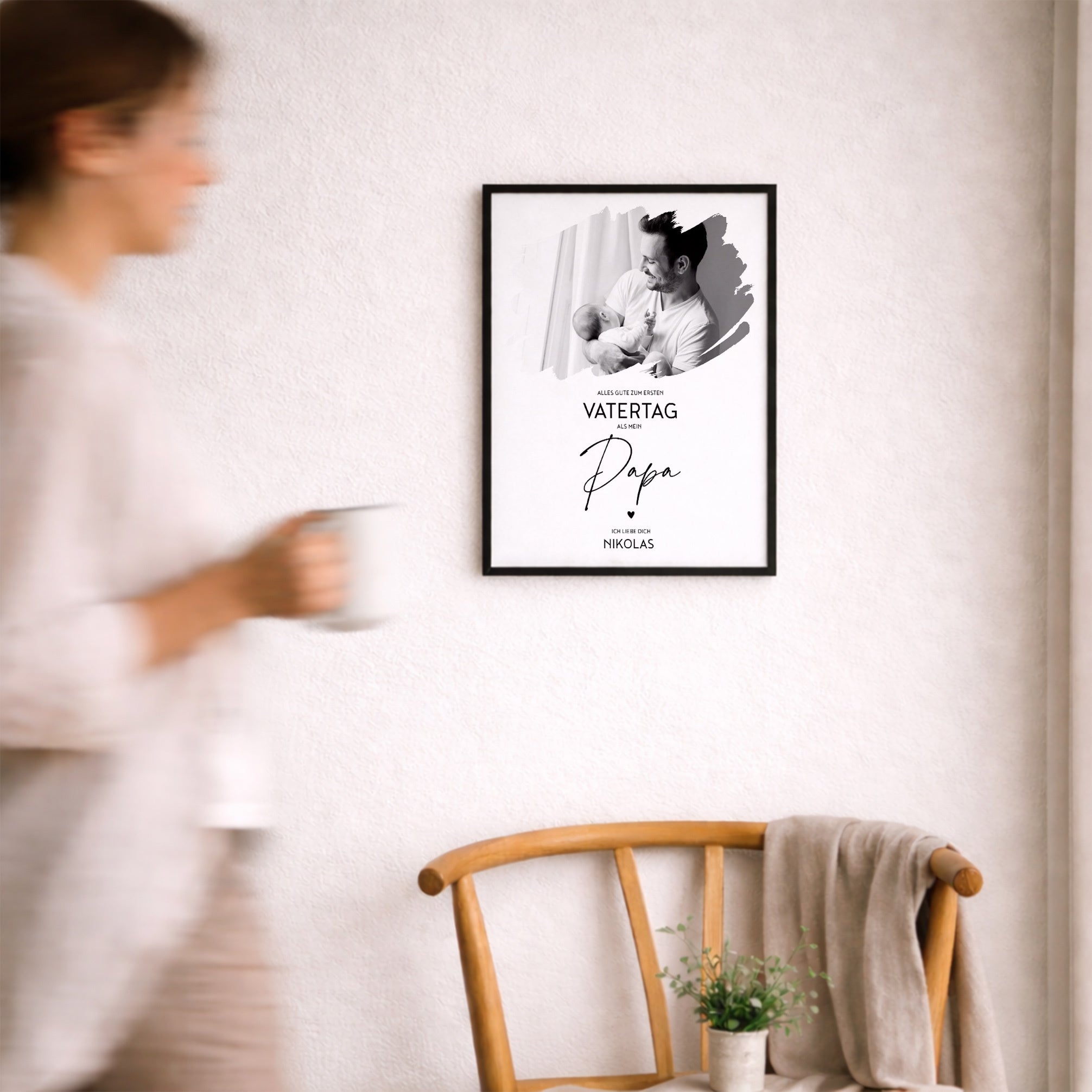 Poster für einen jungen Papa - Geschenk zum ersten Vatertag