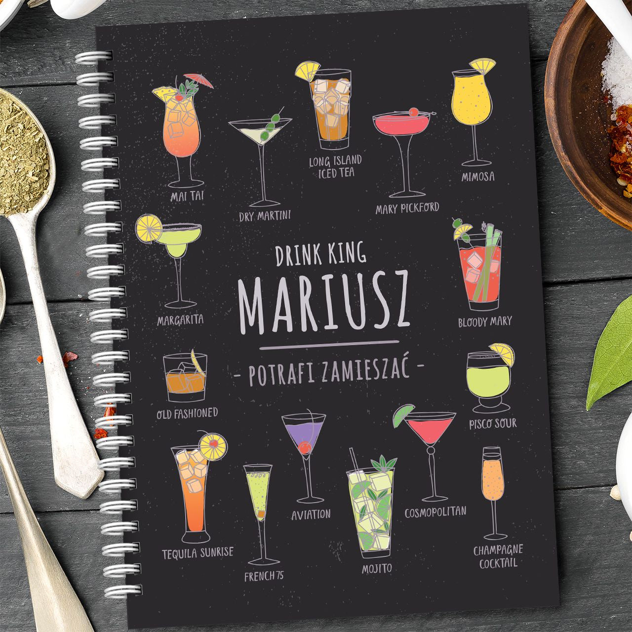 Personalizowany przepiśnik dla barmana - przepisy na drinki