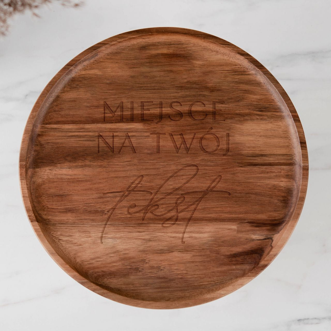 Drewniana patera na przekąski - Twój Tekst