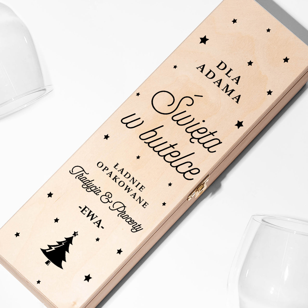 Personalizowana skrzynka na alkohol pod choinkę
