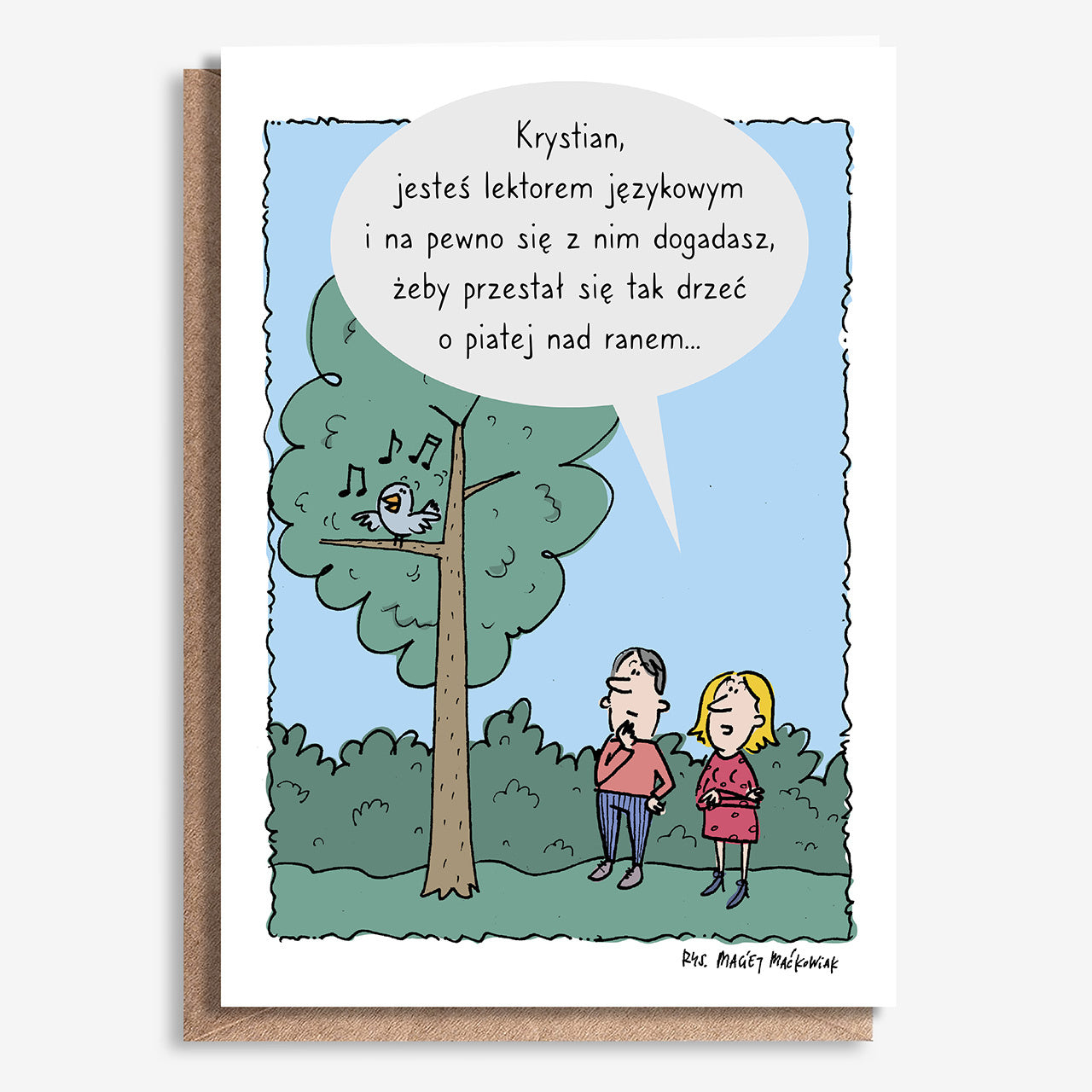 Kartka dla lektora językowego - personalizowana A4