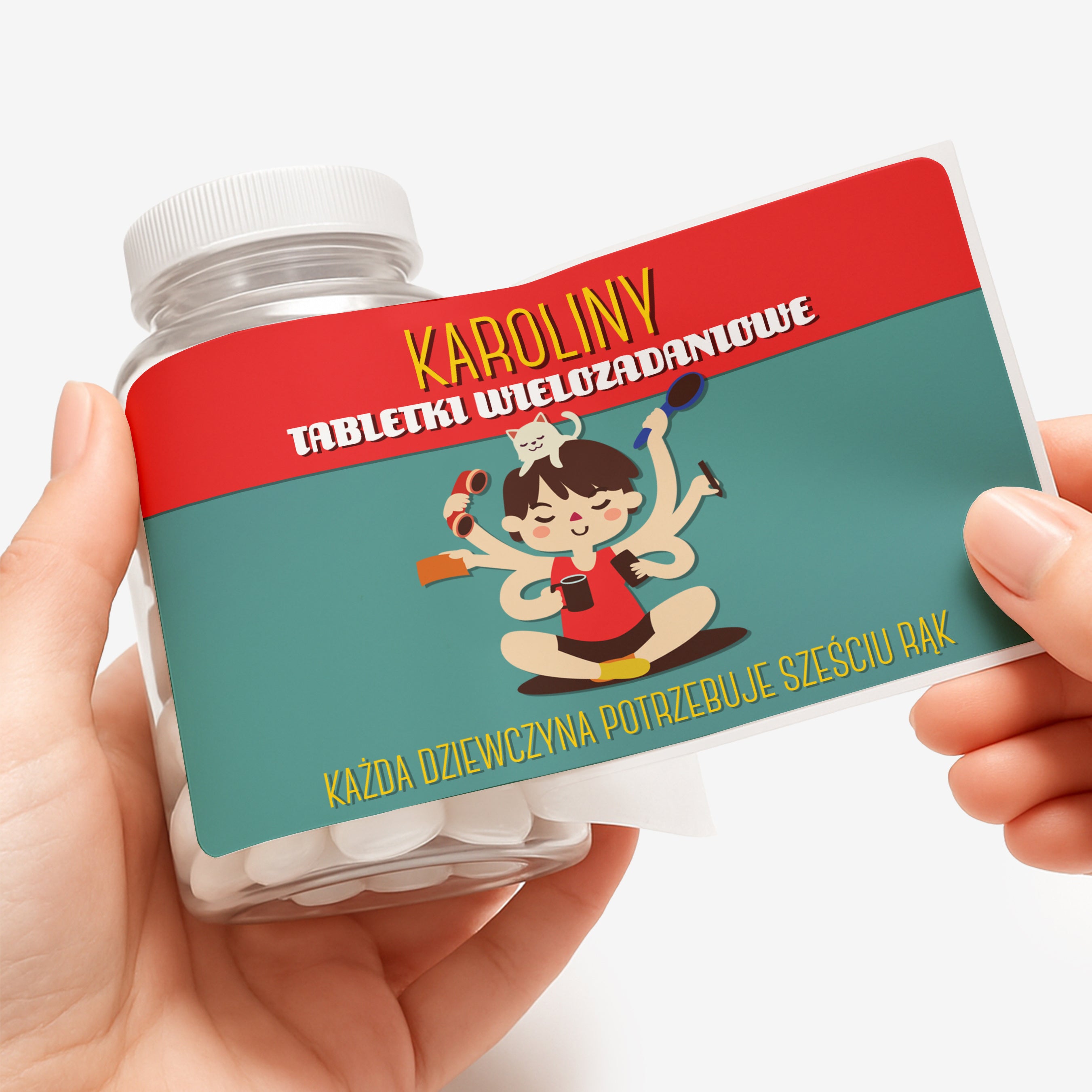 Opakowanie na miętówki/ cukierki z etykietą personalizowaną Wielozadaniowe - śmieszny prezent dla kobiety