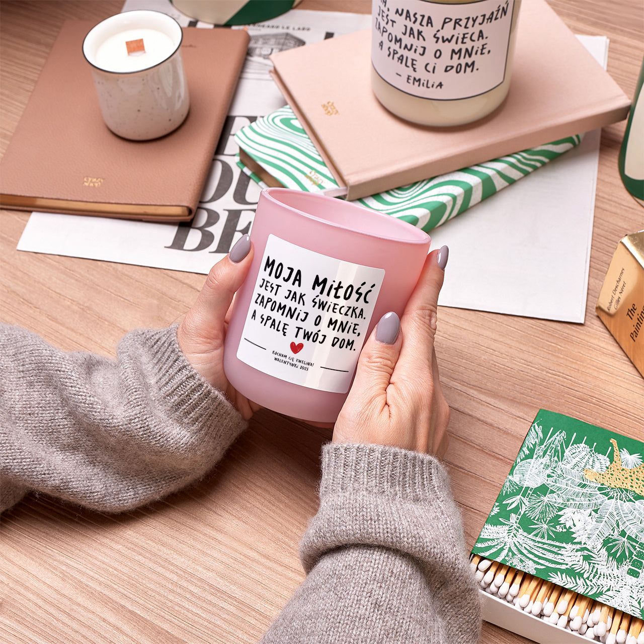 Personalizowana świeczka - Spalę Ci Dom - śmieszny prezent walentynkowy