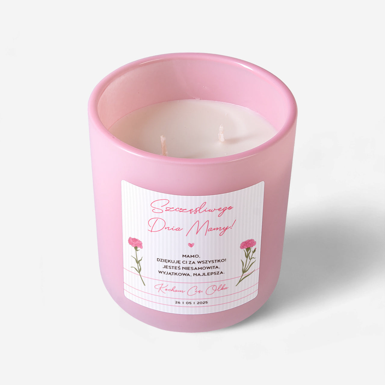 Personalizowana świeczka dla mamy prezent dla mamy na Dzień Mamy świeczka personalizowana dla mamy