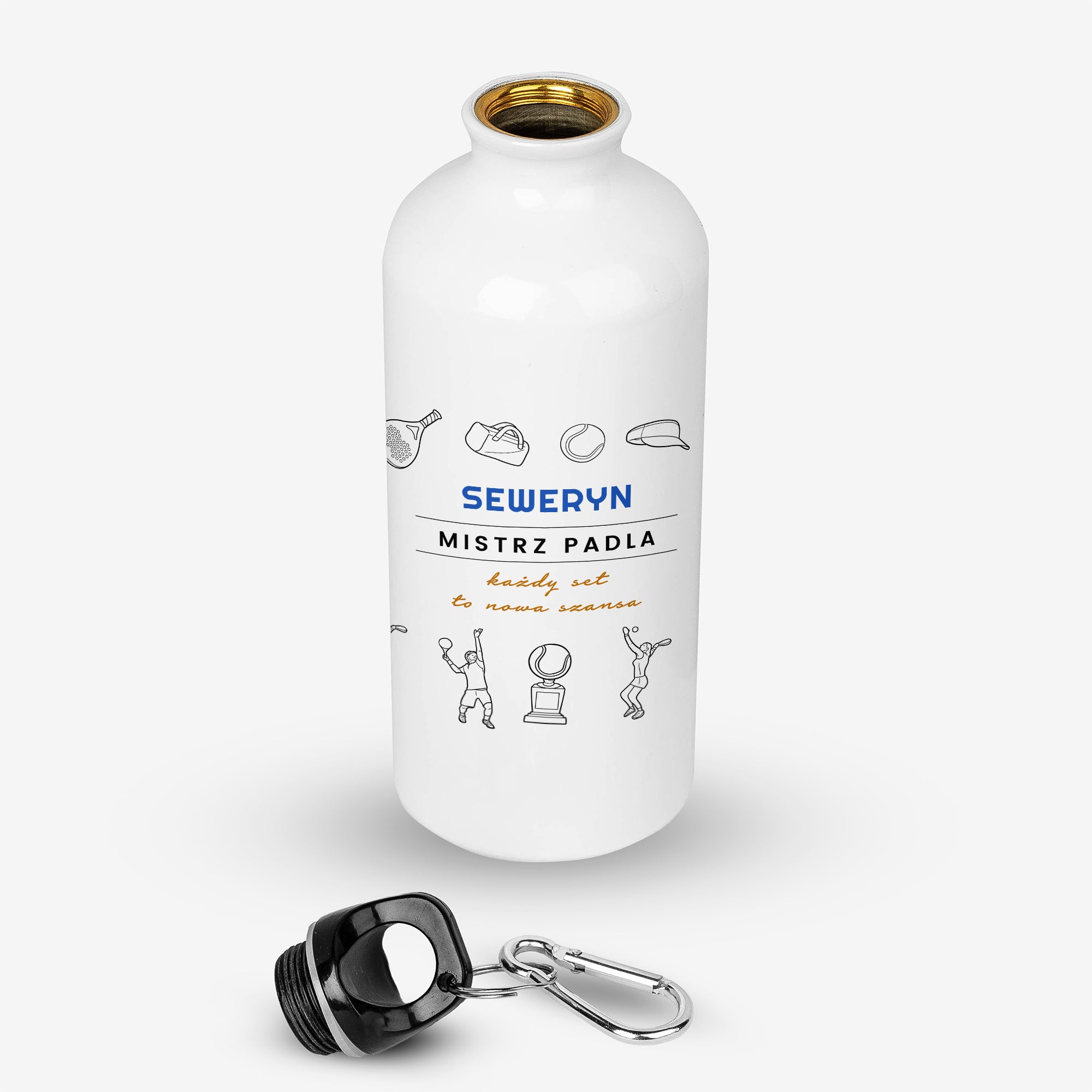 Bidon na wodę z nadrukiem - padel