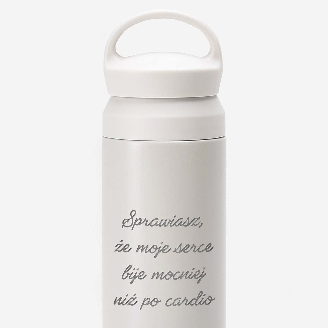 Termos dla chłopaka na siłownię - prezent walentynkowy prezent na walentynki prezent dla chłopaka termos z nadrukiem