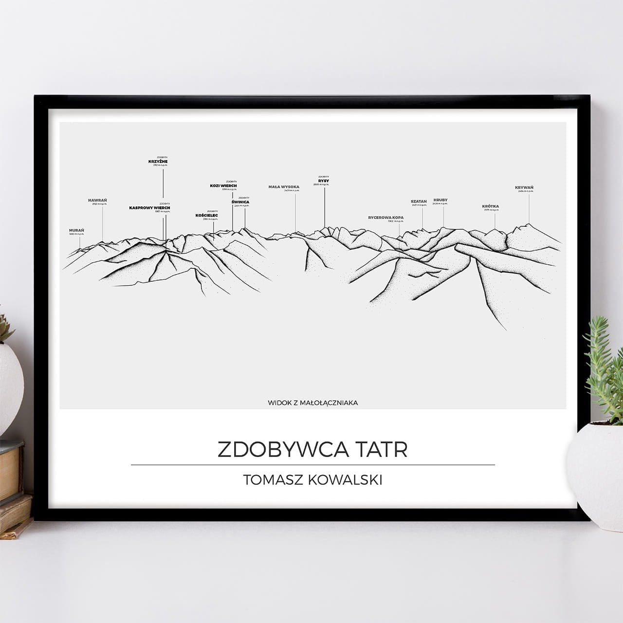 Personalizowany plakat dla miłośnika gór - prezent dla taternika plakat personalizowany prezent dla miłośnika gór