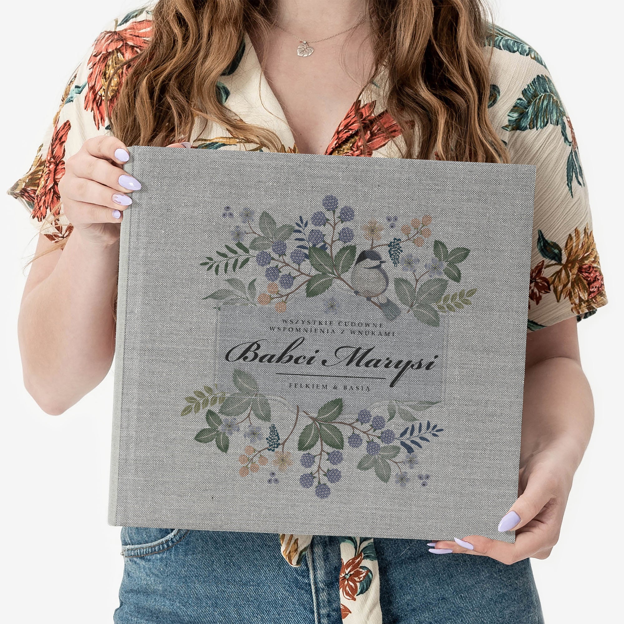 Album z personalizacją dla babci od wnuków album na zdjęcia personalizowany album prezent dla babci od wnuków