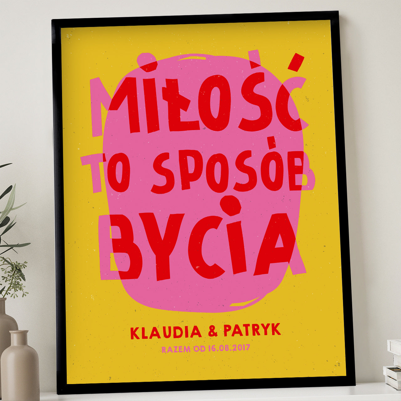 Plakat z okazji Walentynek - miłość