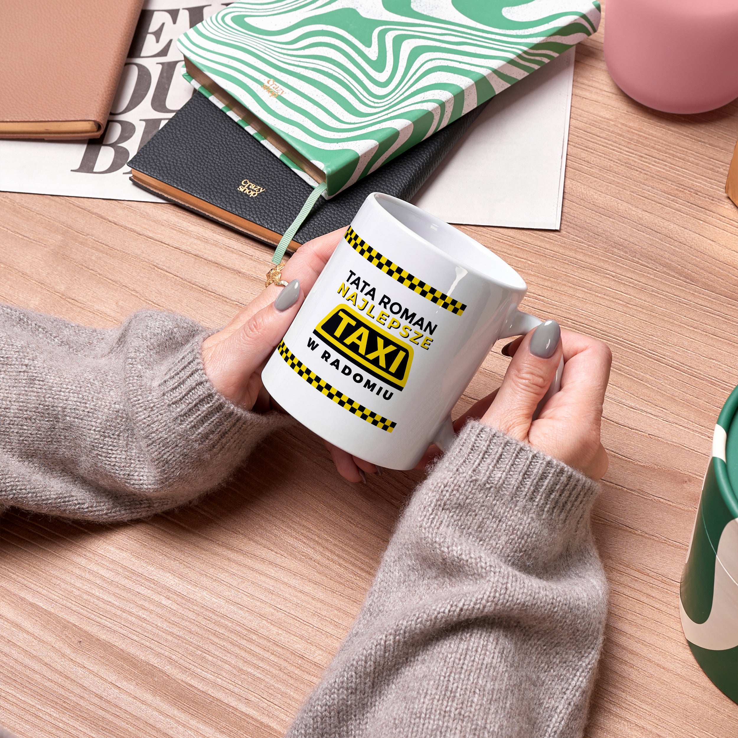 Śmieszny kubek dla taty - Taxi prezent dla taty prezent na dzień taty prezent na dzień ojca kubek na dzień taty