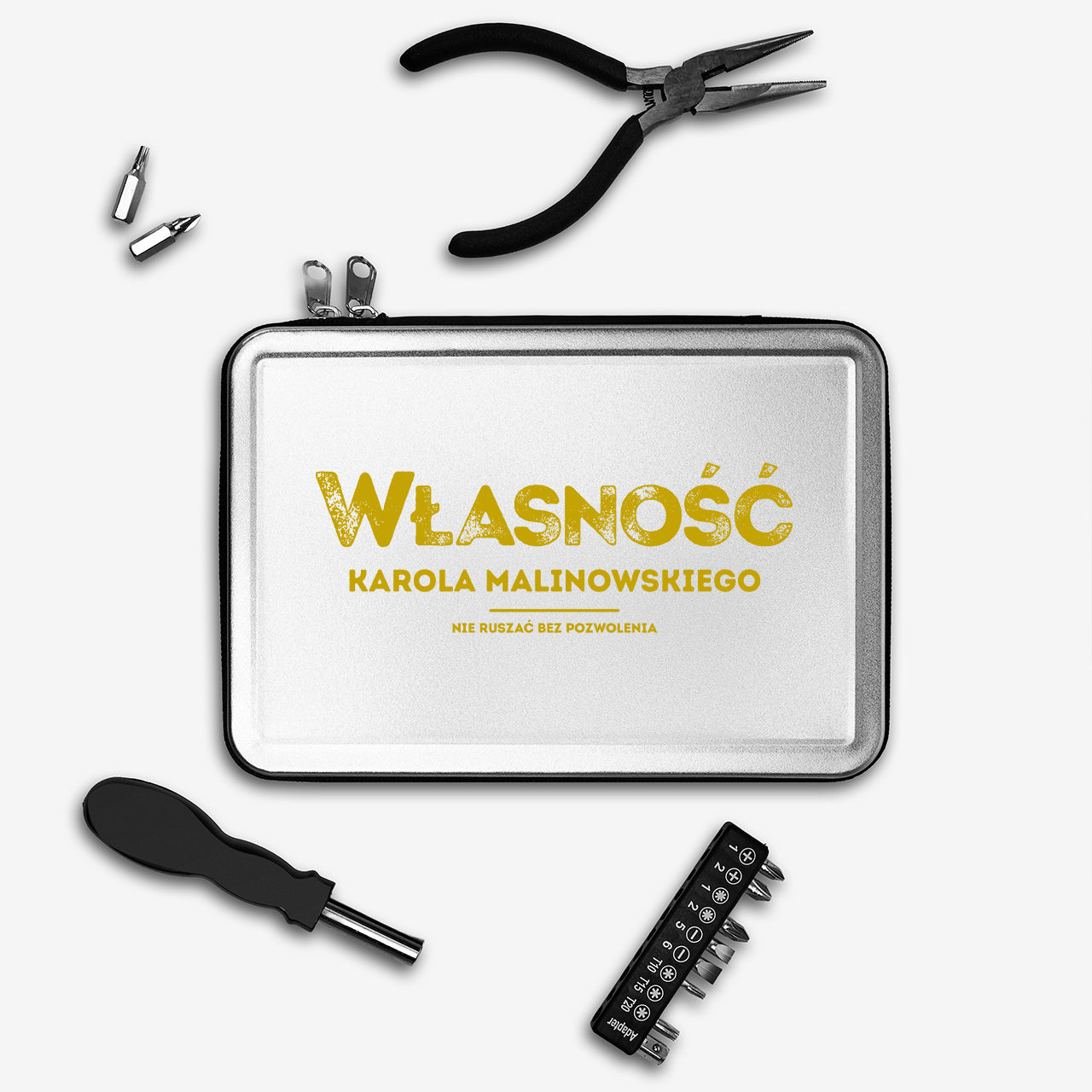 Narzędzia precyzyjne na prezent dla mężczyzny - nie ruszać bez pozwolenia zestaw narzędzi prezent dla niego