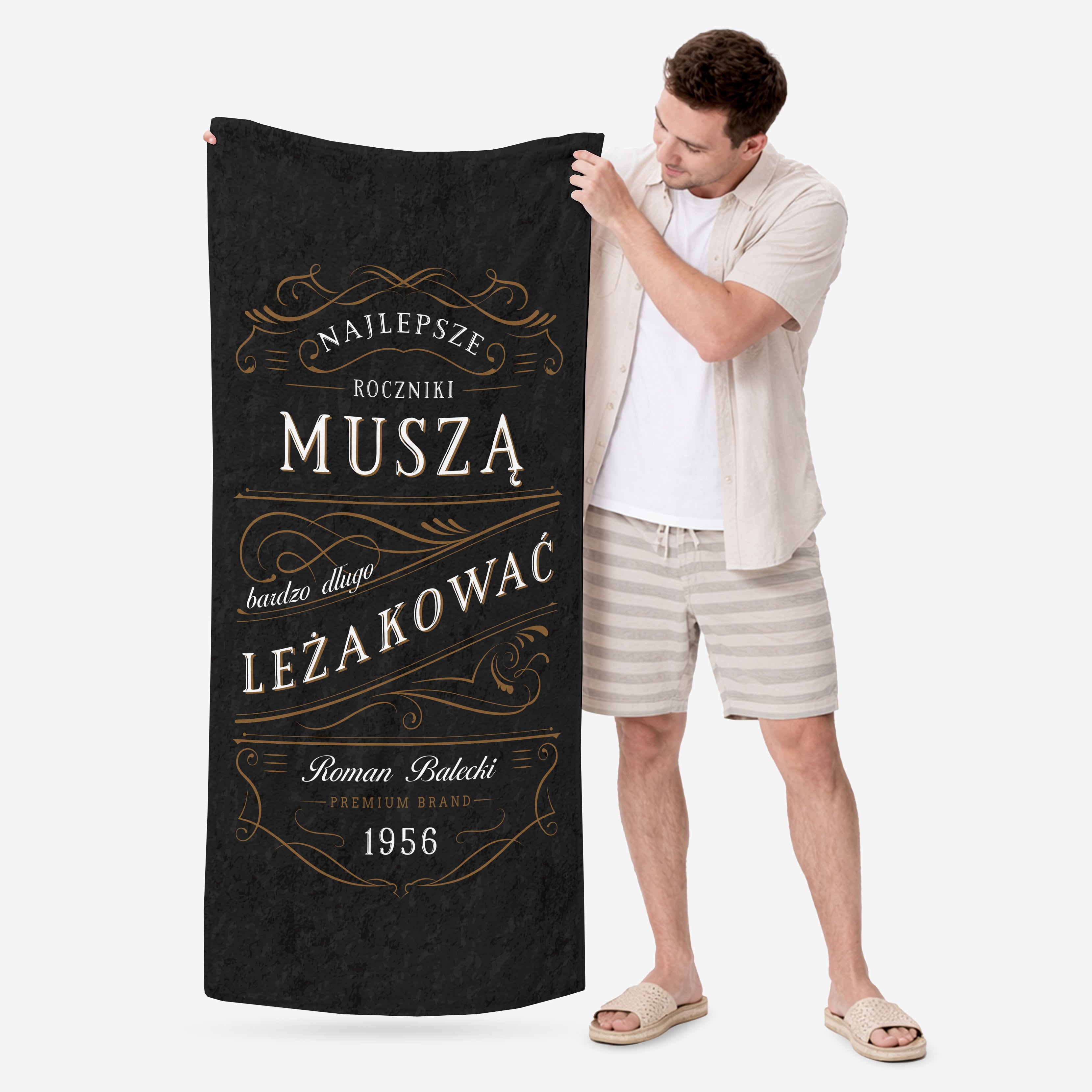 Ręcznik z oryginalnym nadrukiem - prezent dla miłośnika whisky prezent dla niego na urodziny