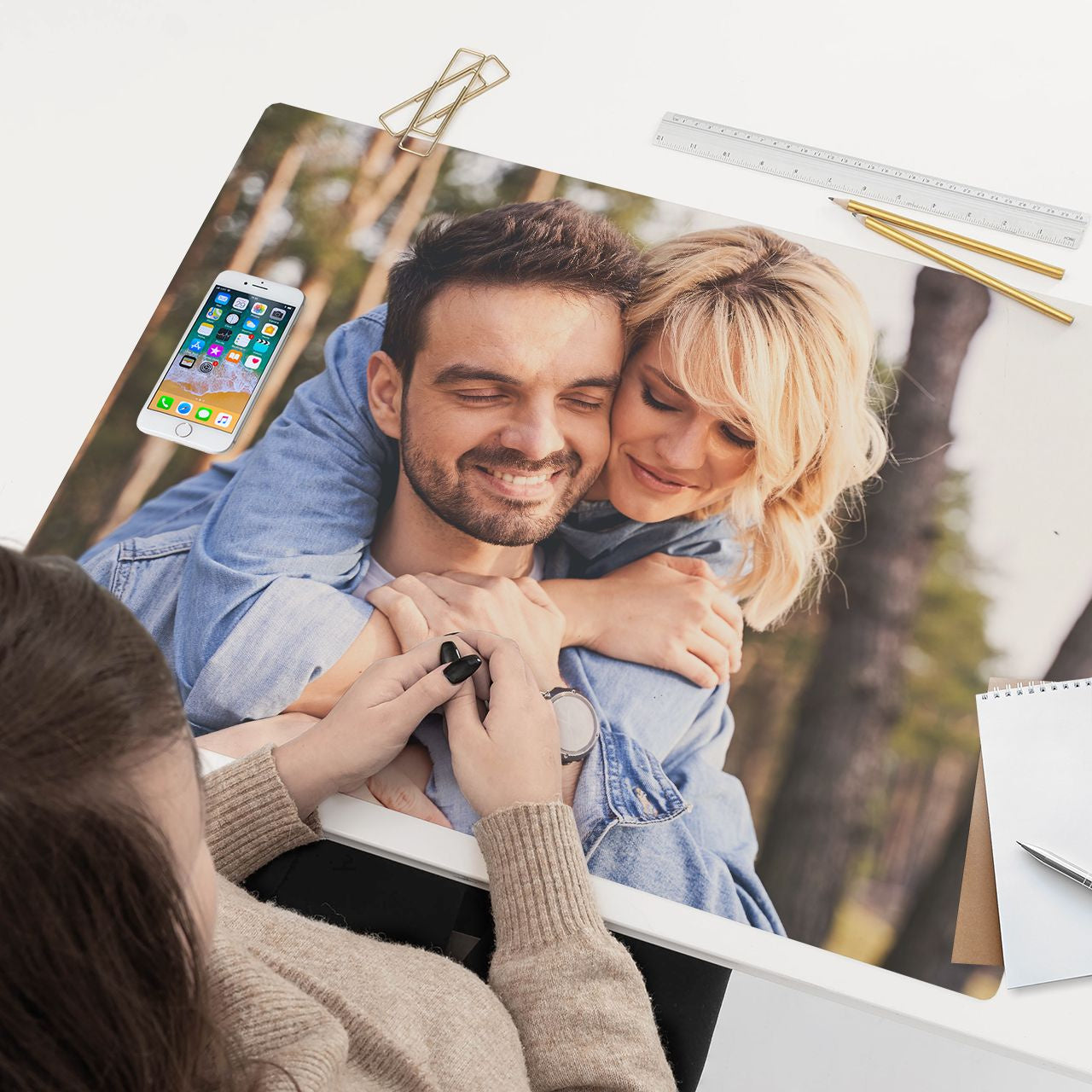 Ochronna mata na biurko ze zdjęciem - prezent na rocznicę