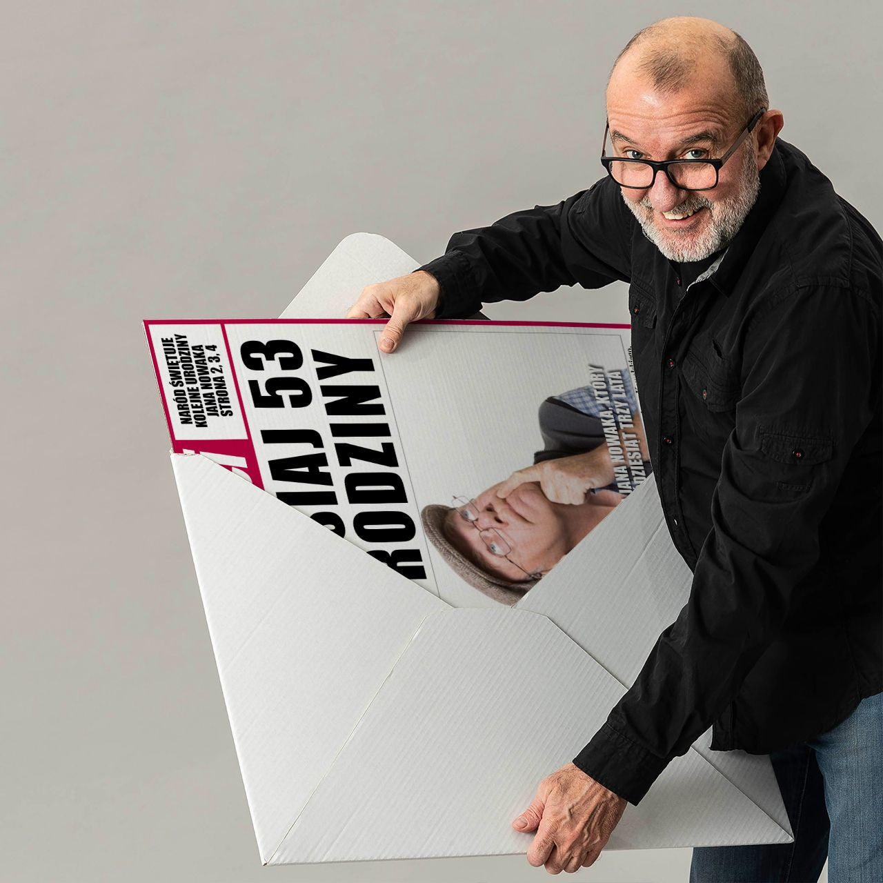 Duża kartka ze zdjęciem na urodziny xxl