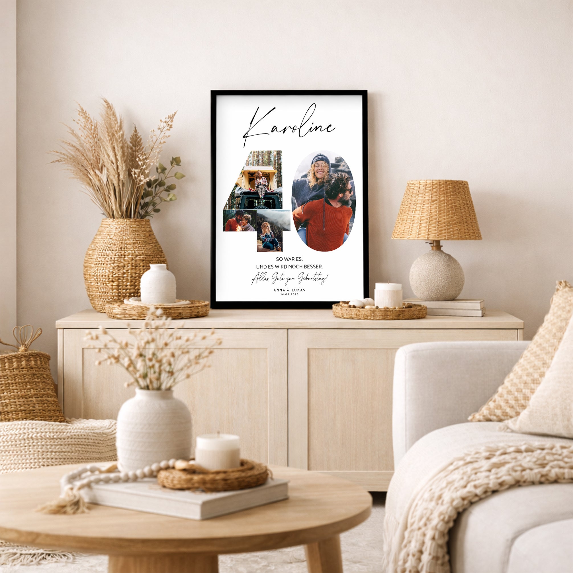 Poster FOTOCOLLAGE Geschenk zum 40. Geburtstag