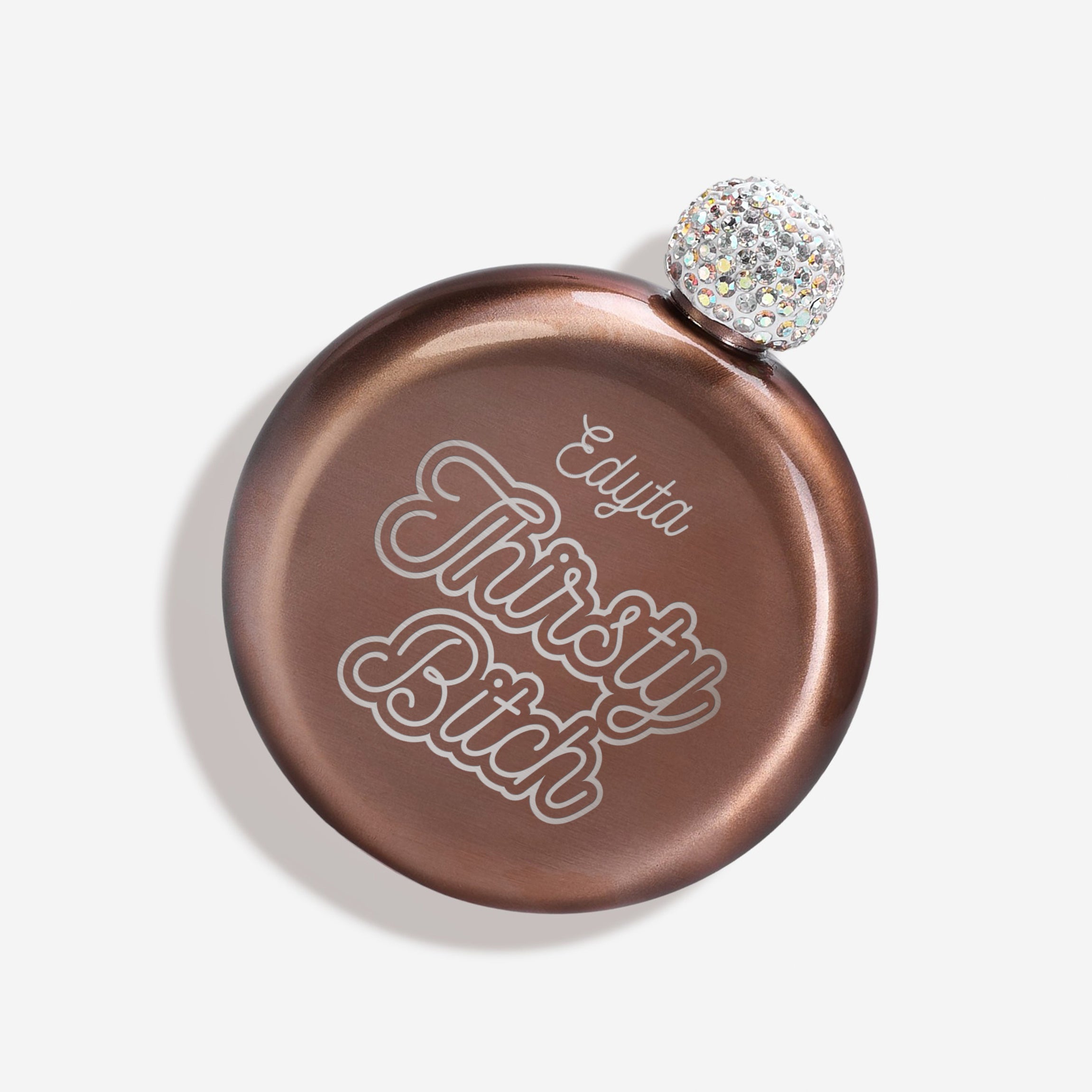 Grawerownana piersiówka kobieca - śmieszny prezent dla przyjaciółki