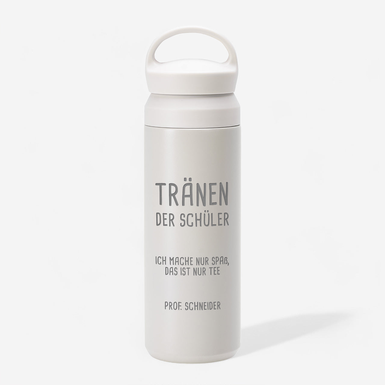 Personalisierte Thermosflasche für einen Lehrer – Tränen der Schüler