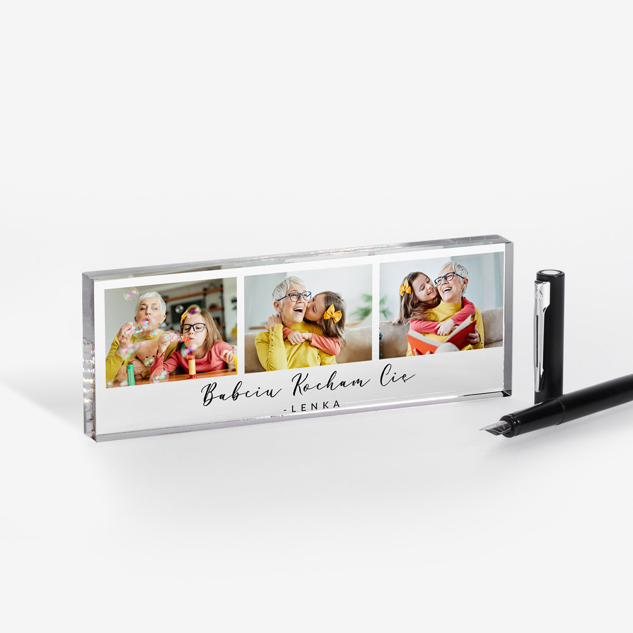 Personalizowana tabliczka ze zdjęciami dla młodej babci