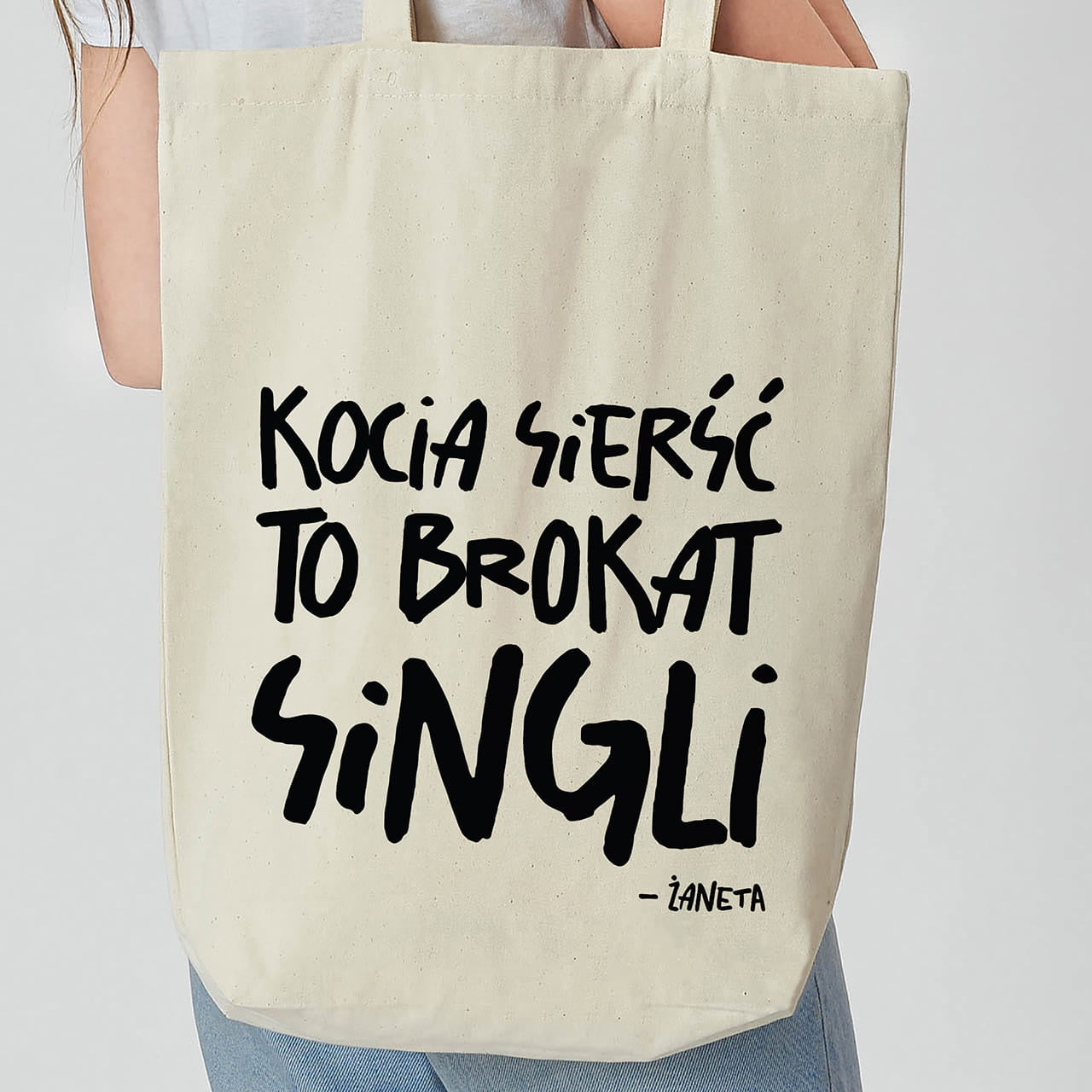 Bawełniana torba personalizowana - prezent dla kociary personalizowana torba prezent dla miłośniczki kotów