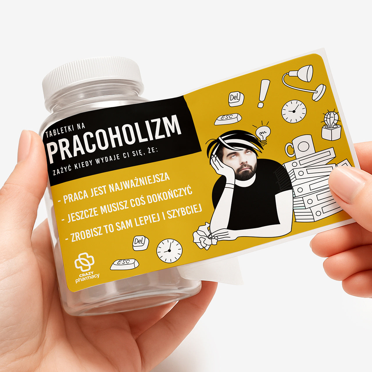 Personalizowany pojemnik na miętówki - upominek dla pracoholika pojemnik na cukierki