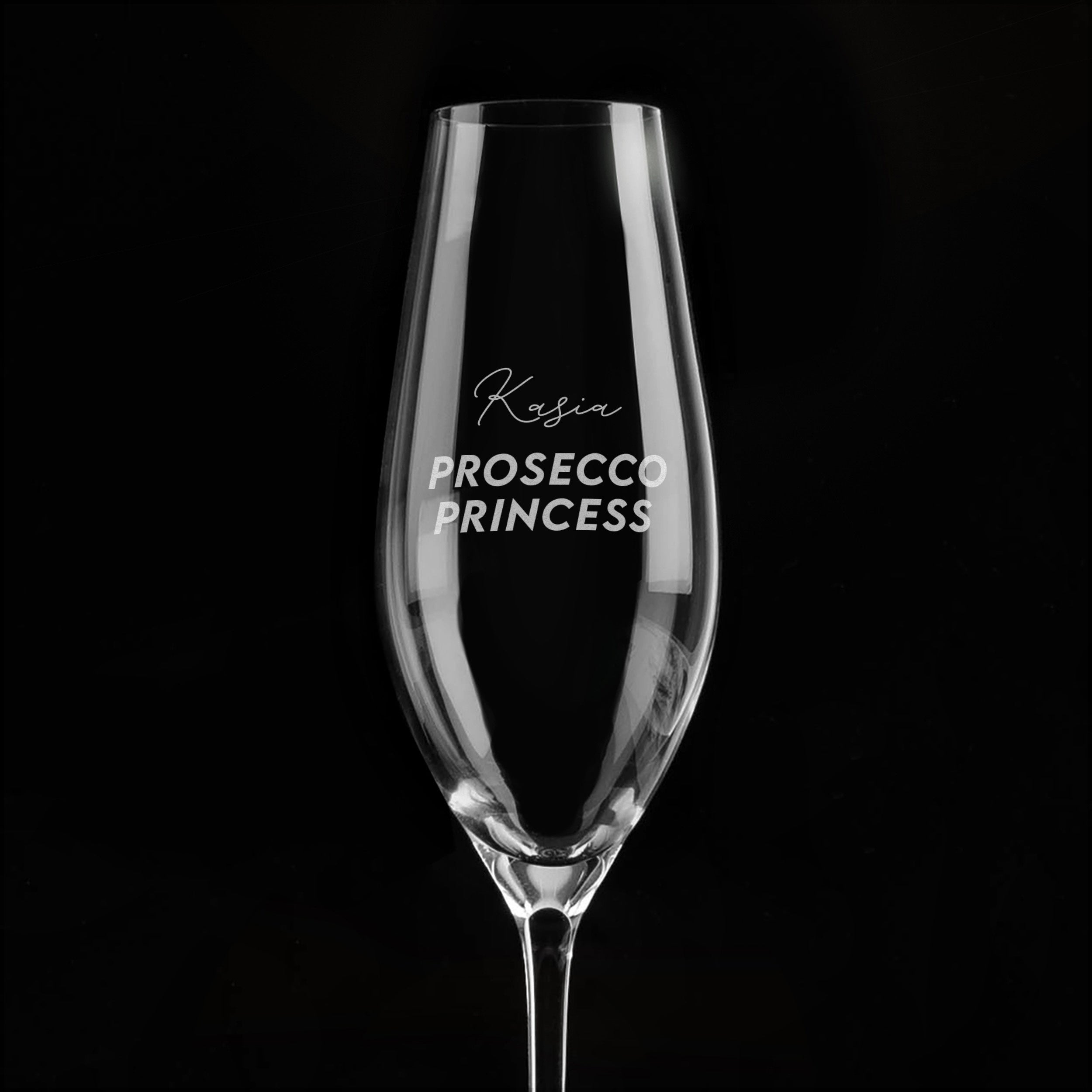 Grawerowany kieliszek do prosecco na prezent dla przyjaciółki