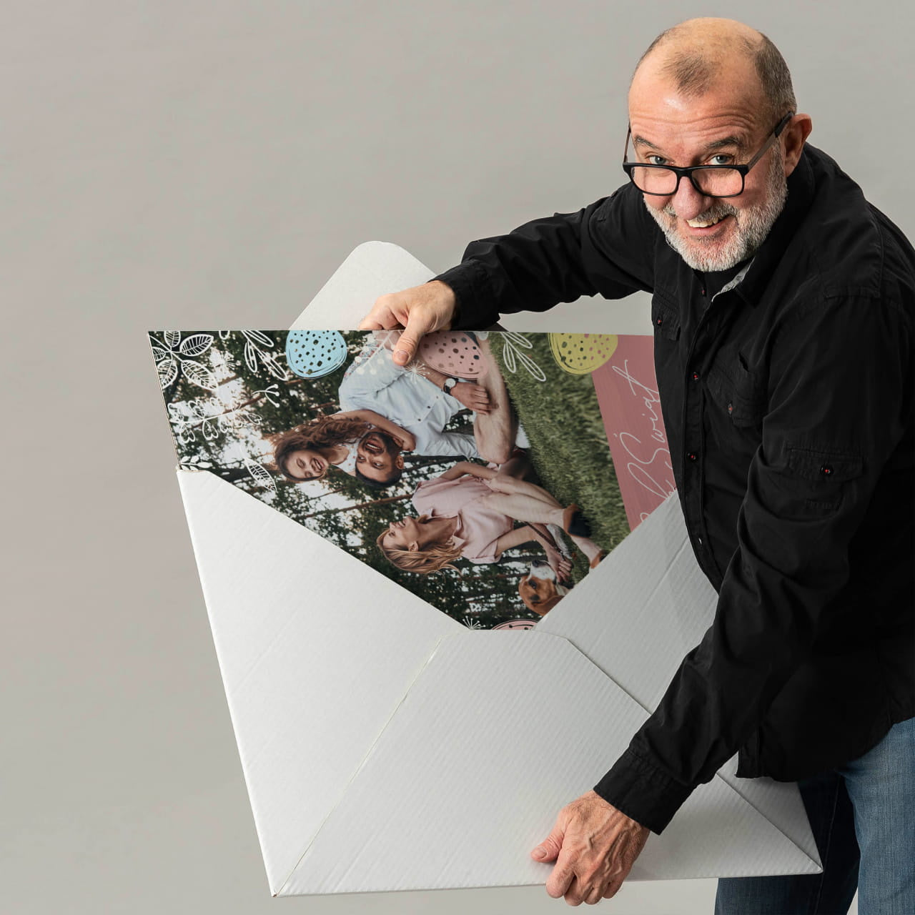 Duża kartka personalizowana ze zdjęciem - prezent na Wielkanoc kartka na wielkanoc upominek na wielkanoc