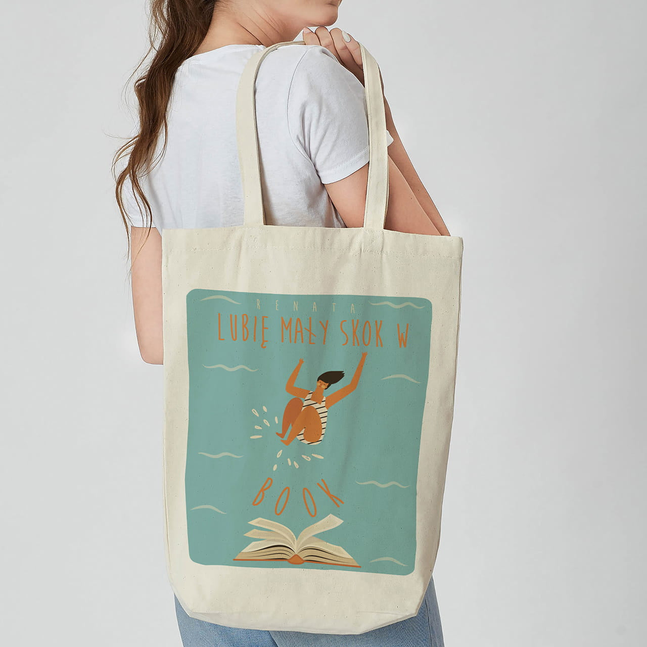 Personalizowana torba dla mola książkowego prezent dla mola książkowego torba z nadrukiem torba personalizowana