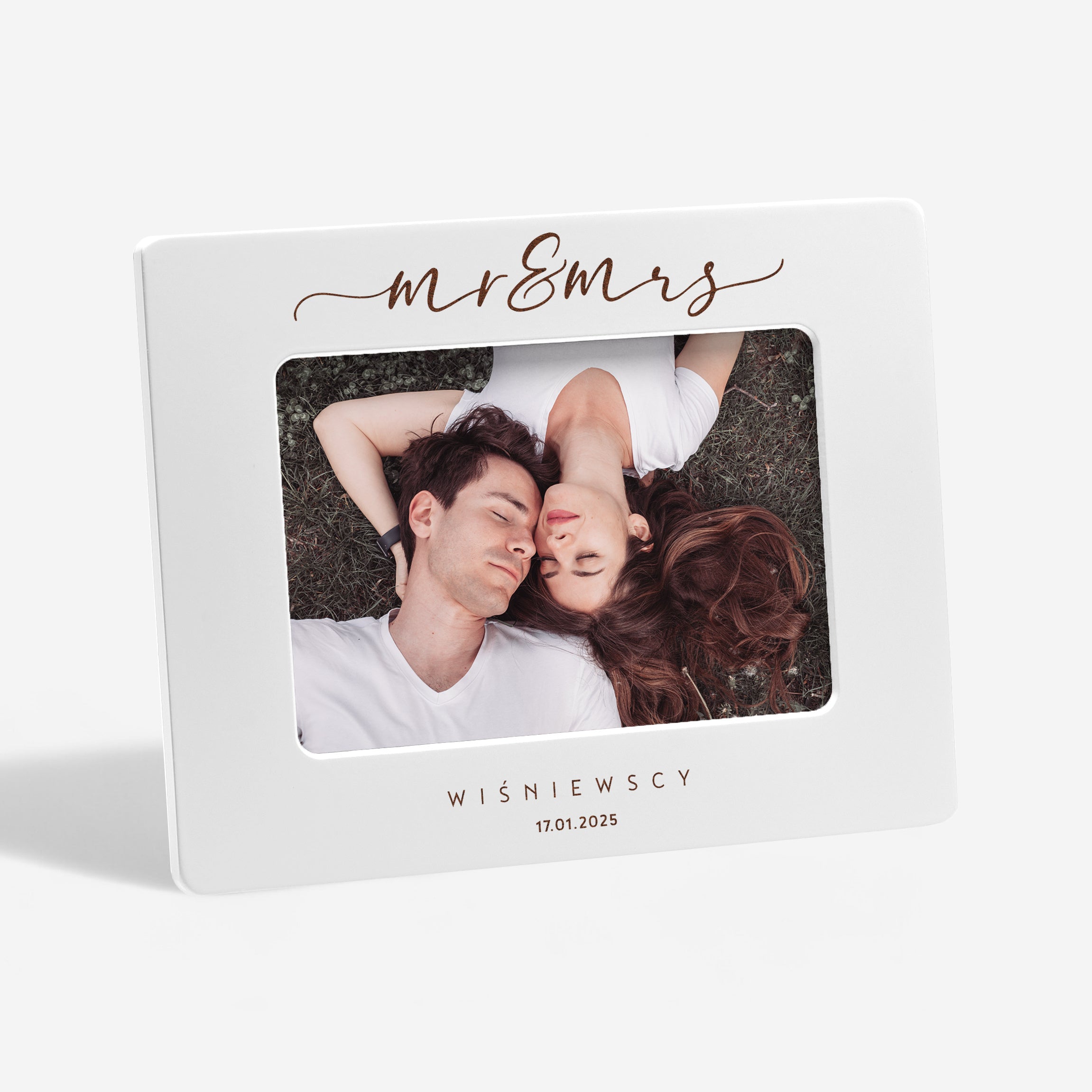 Personalizowana ramka dla pary młodej Mr & Mrs