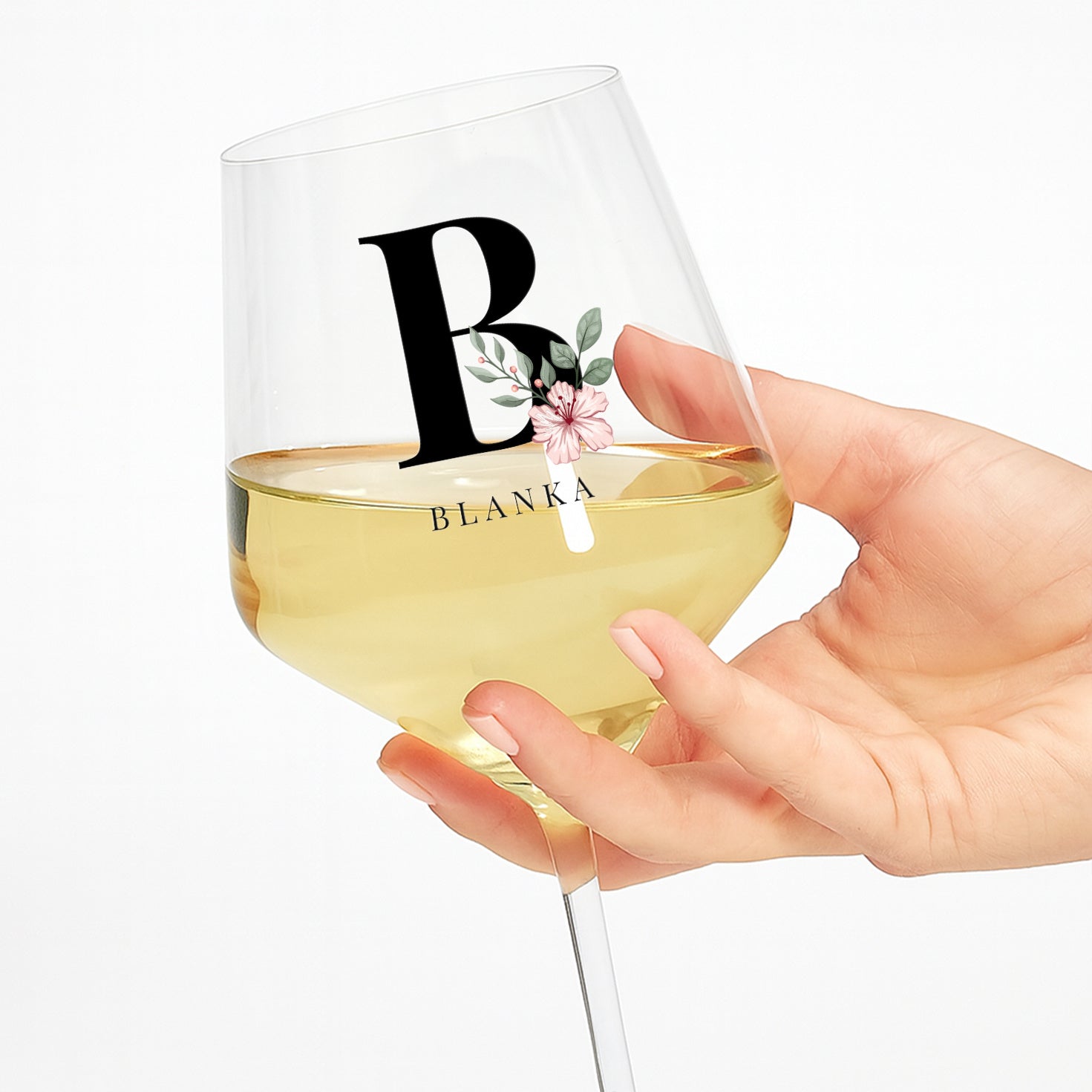 Personalizowany kieliszek do wina - personalizowany prezent dla kobiety kieliszek do wina z grawerem