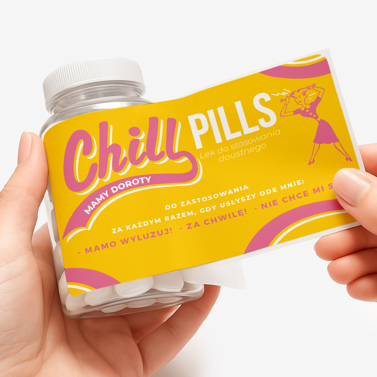 Zestaw prezentowy: miętówki + etykieta do naklejenia - Chill   cukierki na urodziny mamy słodycze na urodziny