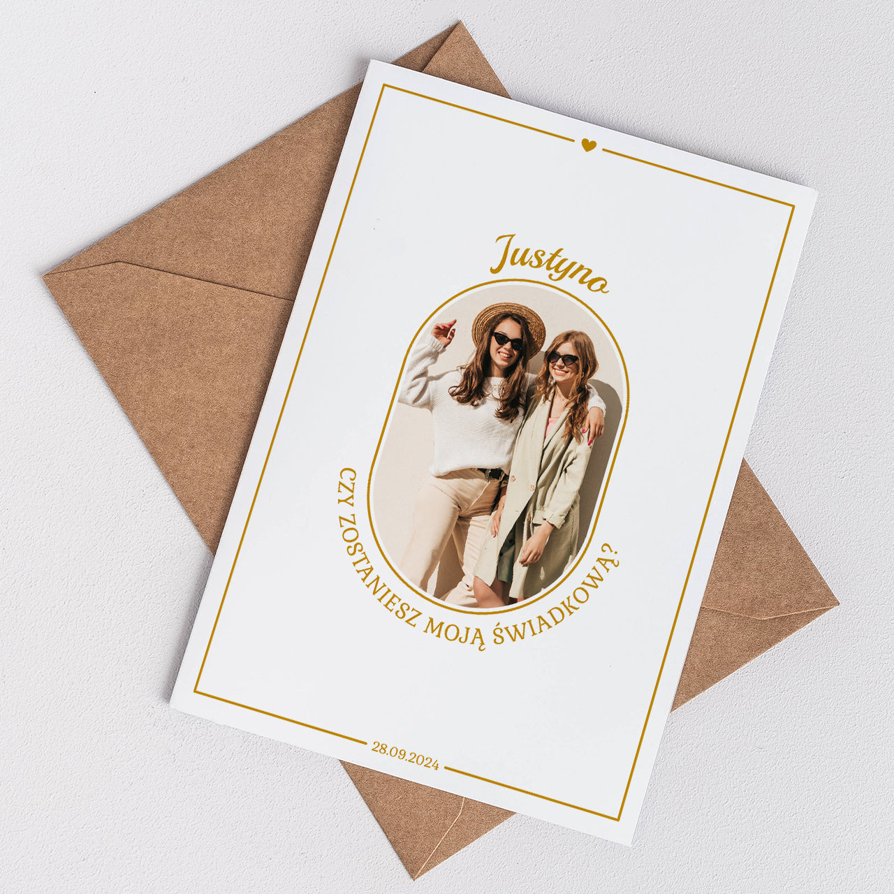 Personalizowana kartka ze zdjęciem - Pytanie Do Świadkowej